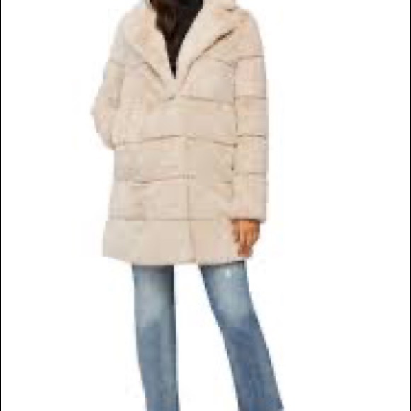 SOIA & KYO Luxe JOAN Faux Fur Coat (dark navy) - Picture 6 of 8